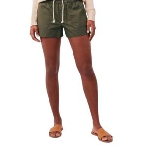 PACT‎ Woven Twill Drawstring Shorts Size XS Organic Cotton Green Pockets